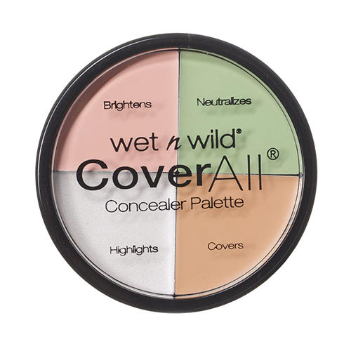 Набор корректоров для лица (4 тона) Coverall Concealer Palette E61462, 34 г (WetNWild, Лицо)