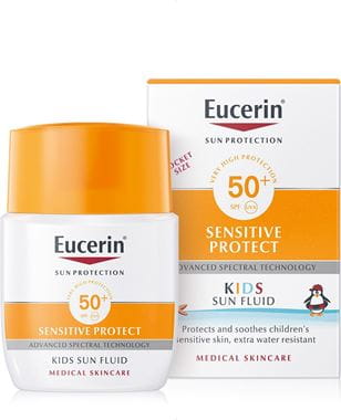 Эуцерин Детский солнцезащитный флюид, SPF 50+, 50 мл (Eucerin, SUN Protection) фото 0