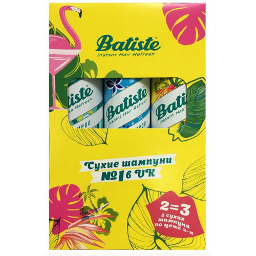 Батист Набор Сухих шампуней Tropical 200 мл + Original 200 мл + Fresh 200 мл (Batiste, Fragrance) фото 3