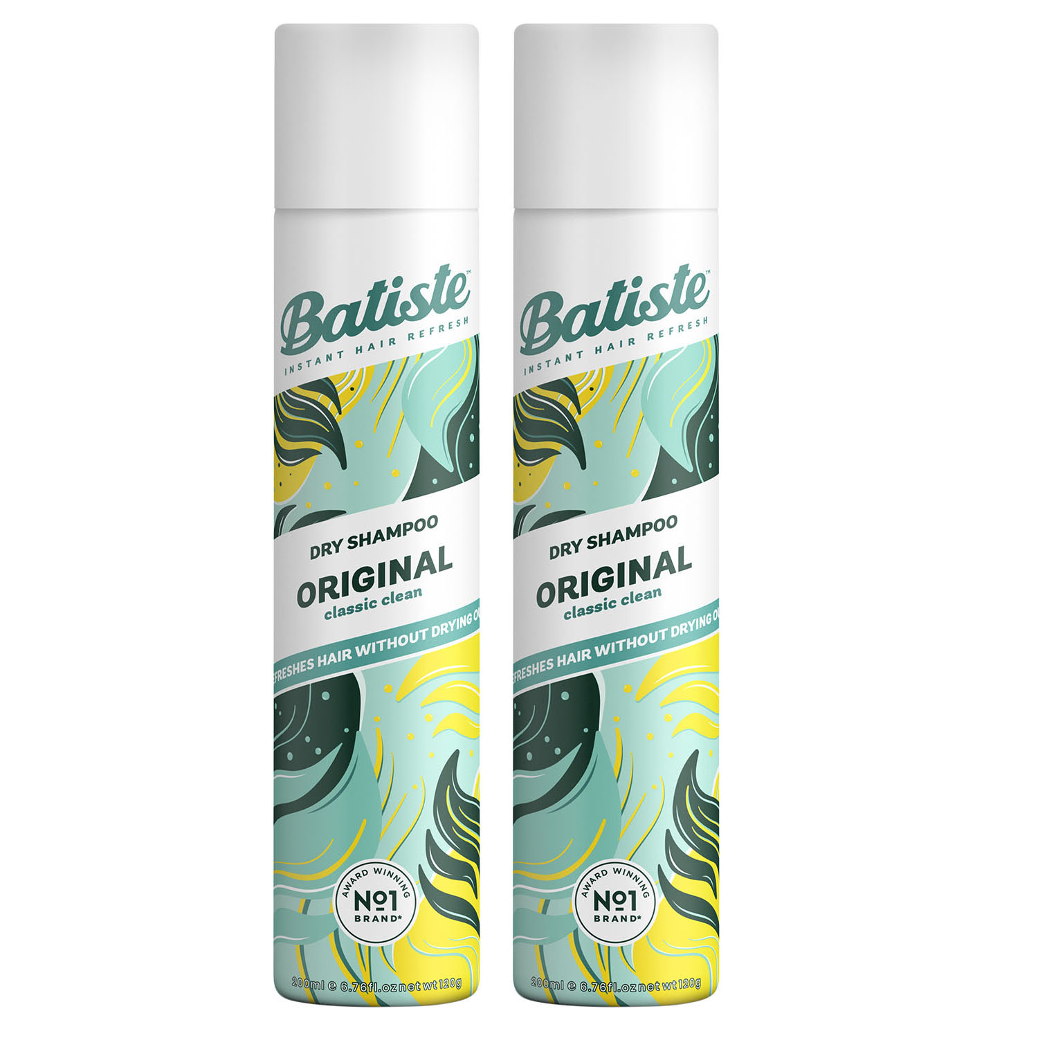 Batiste Сухой шампунь для волос Original с классическим ароматом, 2 х 200 мл (Batiste, Fragrance)