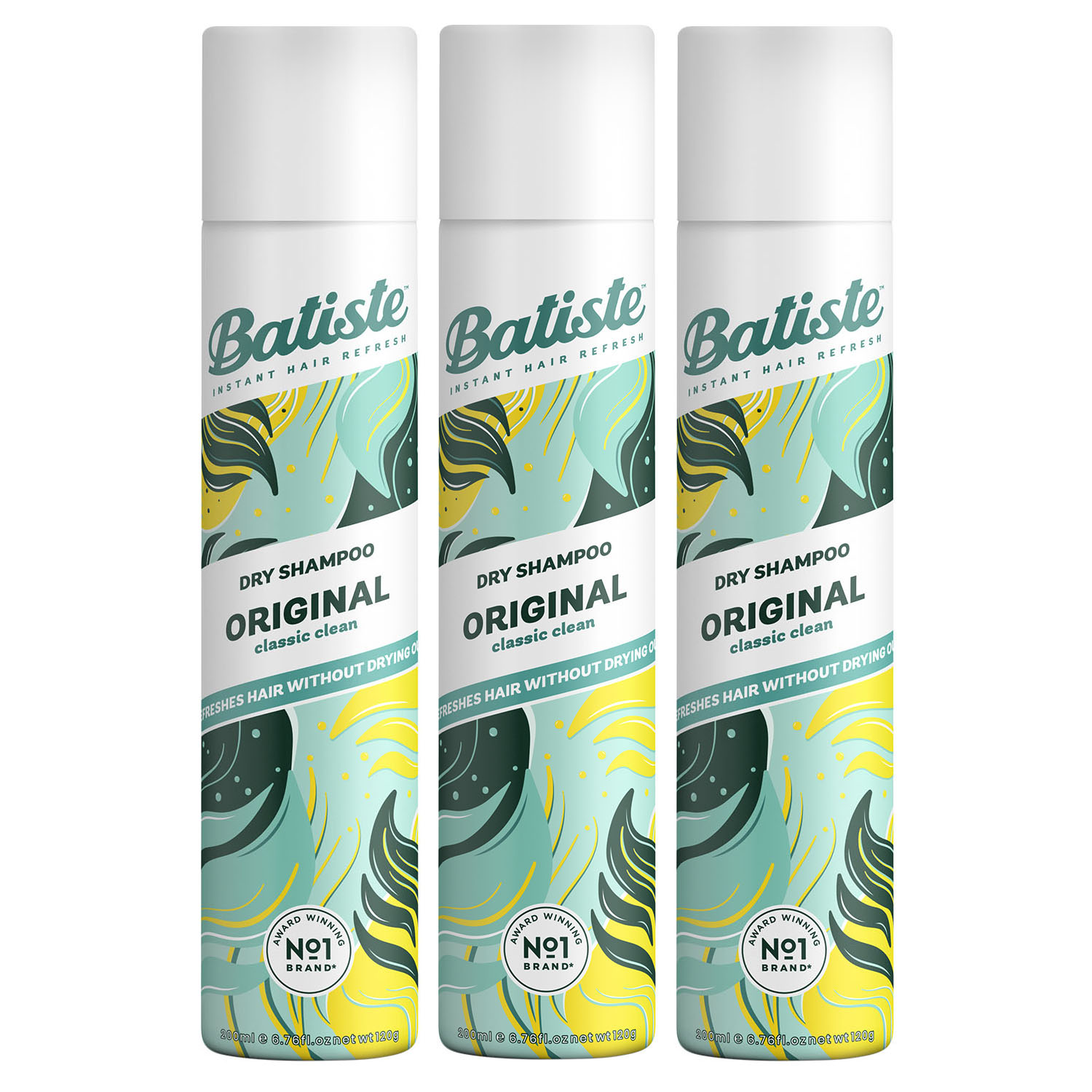 Batiste Комплект Original Сухой шампунь 3 шт х 200 мл (Batiste, Fragrance)