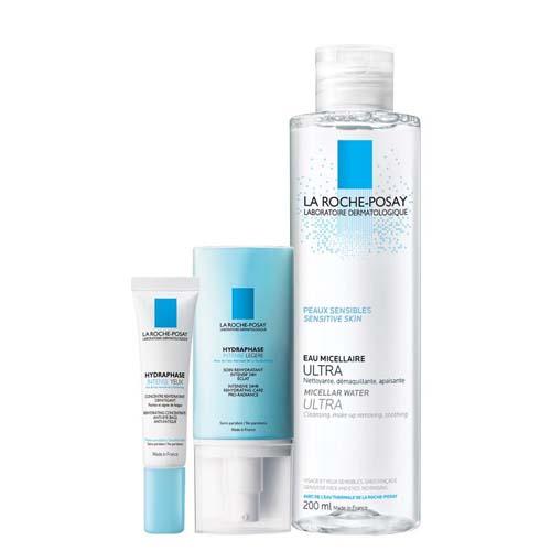 Ля Рош Позе Набор Hydraphase Legere 50 мл + Hydraphase Eyes 15 мл + Micellar water 200 мл (La Roche-Posay, Hydraphase) фото 0