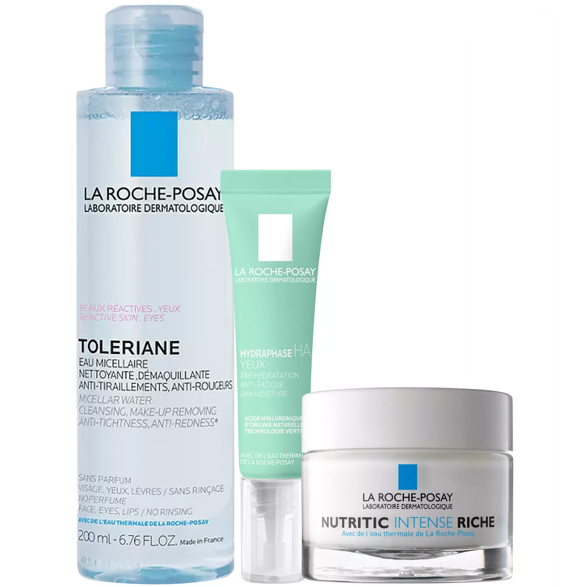 Ля Рош Позе Набор Nutritic Intense Riche 50 мл + Hydraphase Eyes 15 мл + Micellar water 200 мл (La Roche-Posay, Nutritic) фото 0