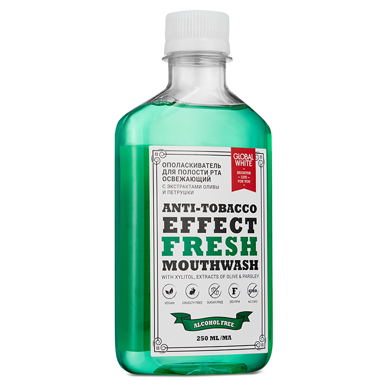 Глобал Уайт Освежающий ополаскиватель для полости рта, 250 мл (Global White, Ополаскиватели) фото 2