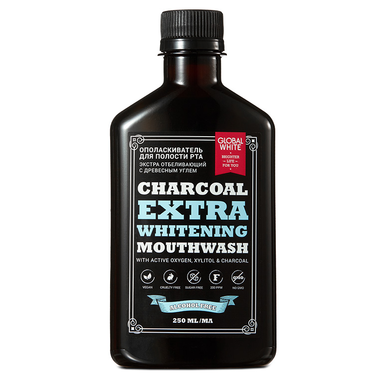 

Global White Отбеливающий ополаскиватель для полости рта Extra Whitening, 250 мл (Global White, Ополаскиватели), Ополаскиватели
