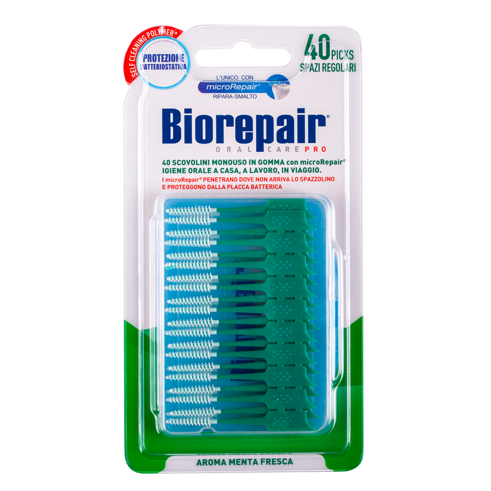 Biorepair Одноразовые мягкие ершики стандартные 40 шт (Biorepair, Уход за зубами)