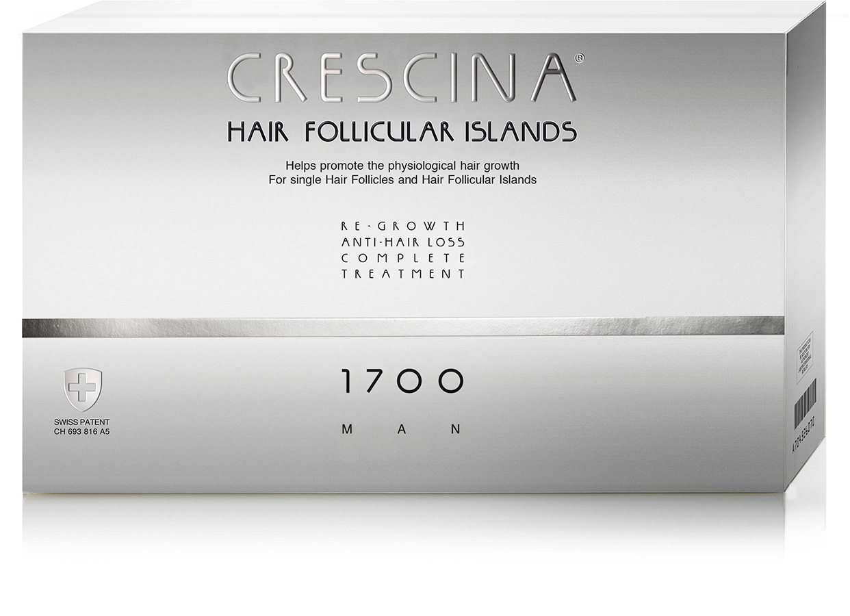 Кресцина Комплекс для мужчин Follicular Islands 1700 (лосьон для стимуляции роста волос №10 + лосьон против выпадения волос №10) (Crescina, Crescina 1700) фото 0
