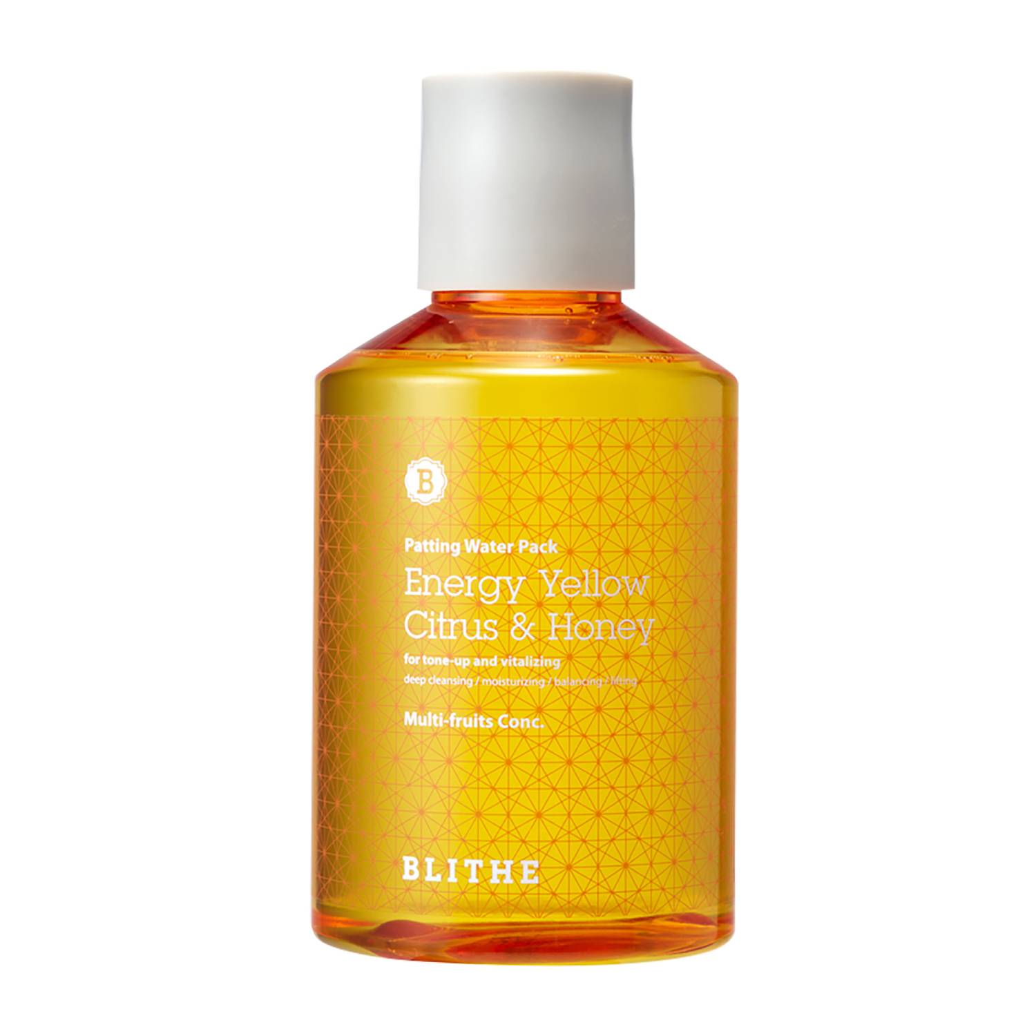 Blithe Сплэш-маска для сияния «Энергия цитрус и мед» Mask Energy Yellow Citrus & Honey, 150 мл (Blithe, Patting Splash) blithe сплэш маска для восстановления смягчающий и заживляющий зеленый чай soothing and healing green tea mask 70 мл blithe patting splash