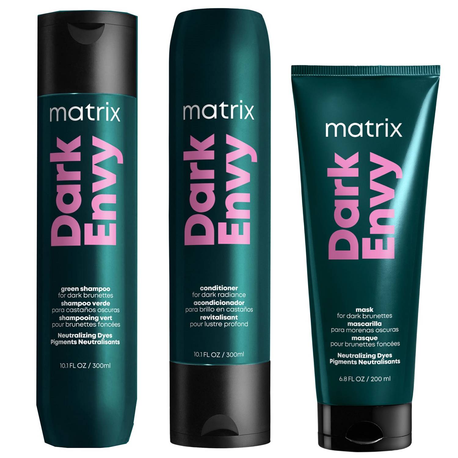 matrix shampoo total results dark envy Matrix Набор для брюнеток: шампунь 300 мл + кондиционер 300 мл + маска 200 мл (Matrix, Total results)