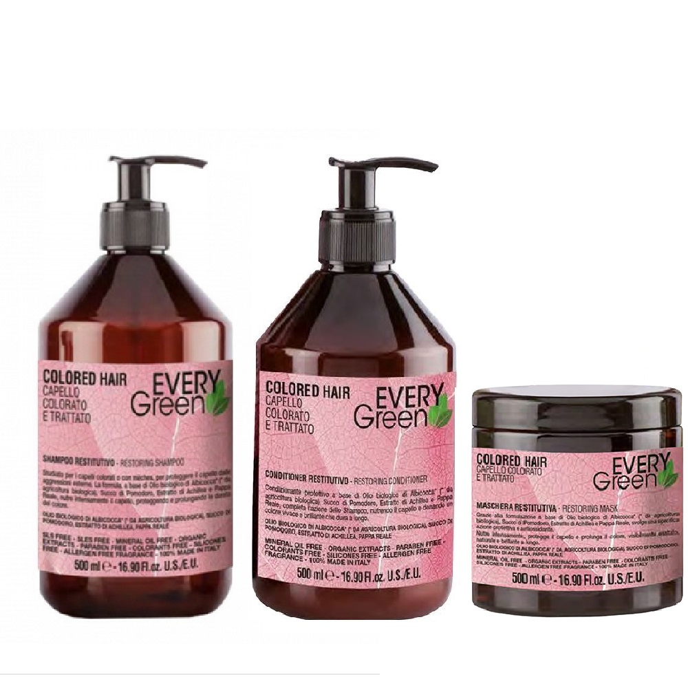 

Dikson Набор для окрашенных волос (Шампунь, 500 мл + Кондиционер, 500 мл + Маска, 500 мл), 1 шт (Dikson, Everygreen), Everygreen