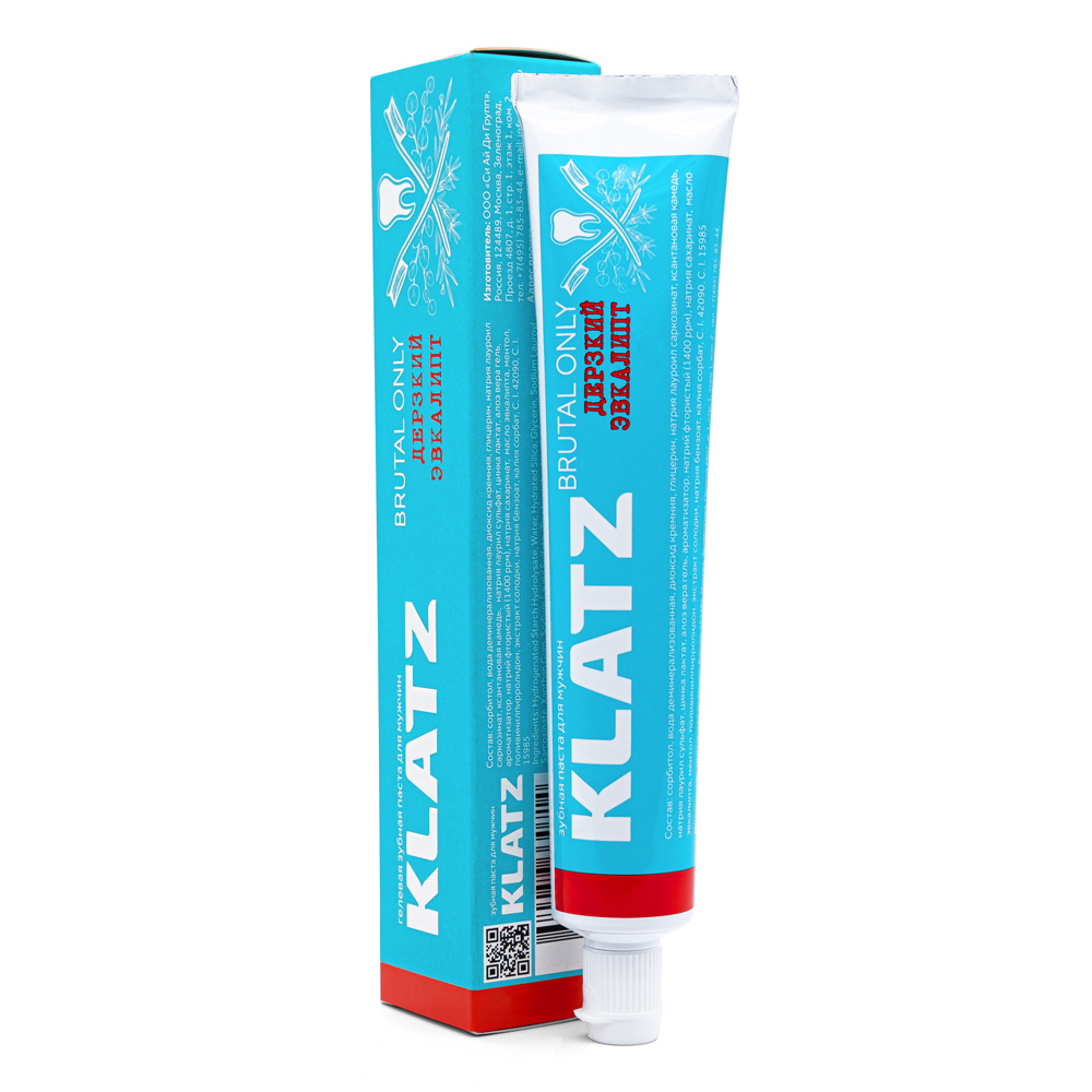 Klatz Зубная паста для мужчин Дерзкий эвкалипт, 75 мл (Klatz, Brutal only) klatz зубная паста для мужчин чистая текила 75 мл klatz brutal only