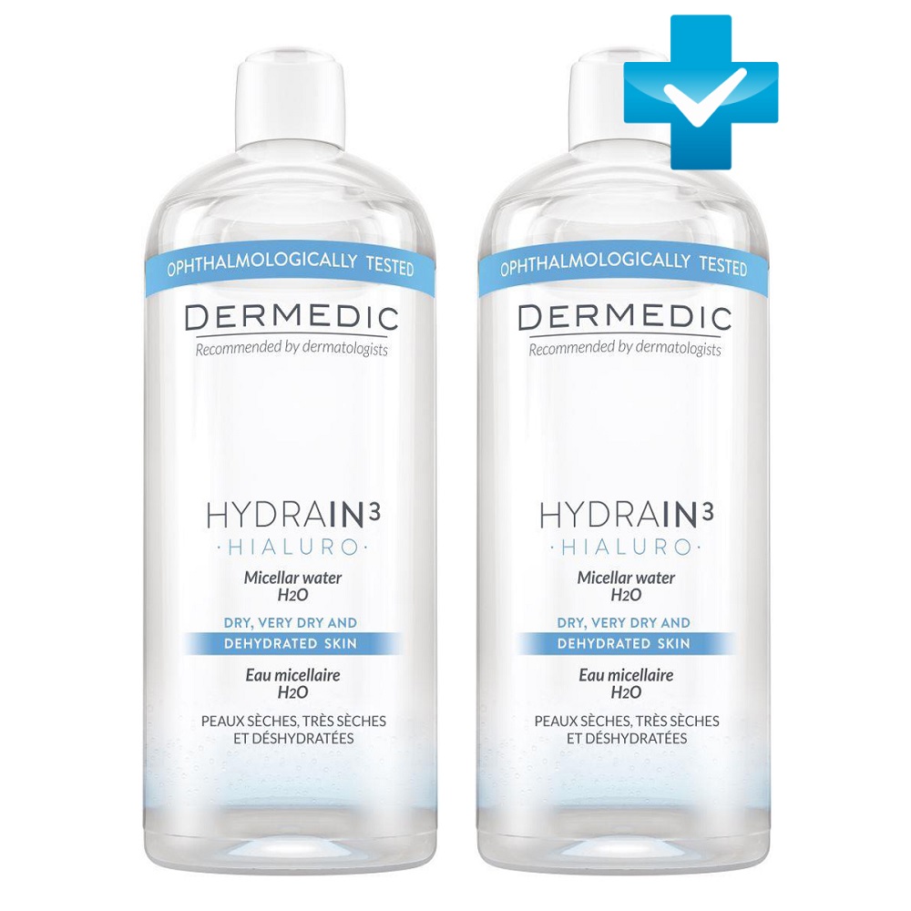 Дермедик Мицеллярная вода H2O, 500 мл х2 шт (Dermedic, Hydrain) фото 0