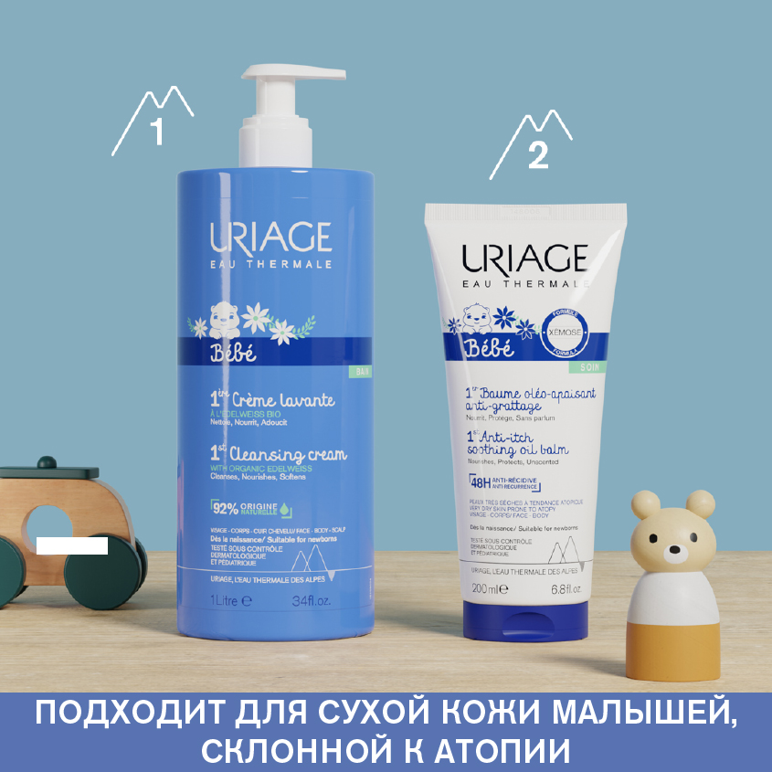 Урьяж Первый липидовосстанавливающий бальзам, 200 мл (Uriage, Детская гамма) фото 6