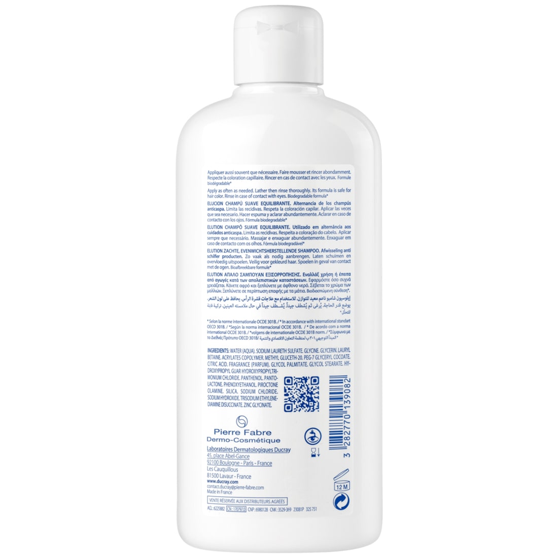 Дюкрэ Мягкий балансирующий шампунь, 400 мл (Ducray, Elution) фото 7