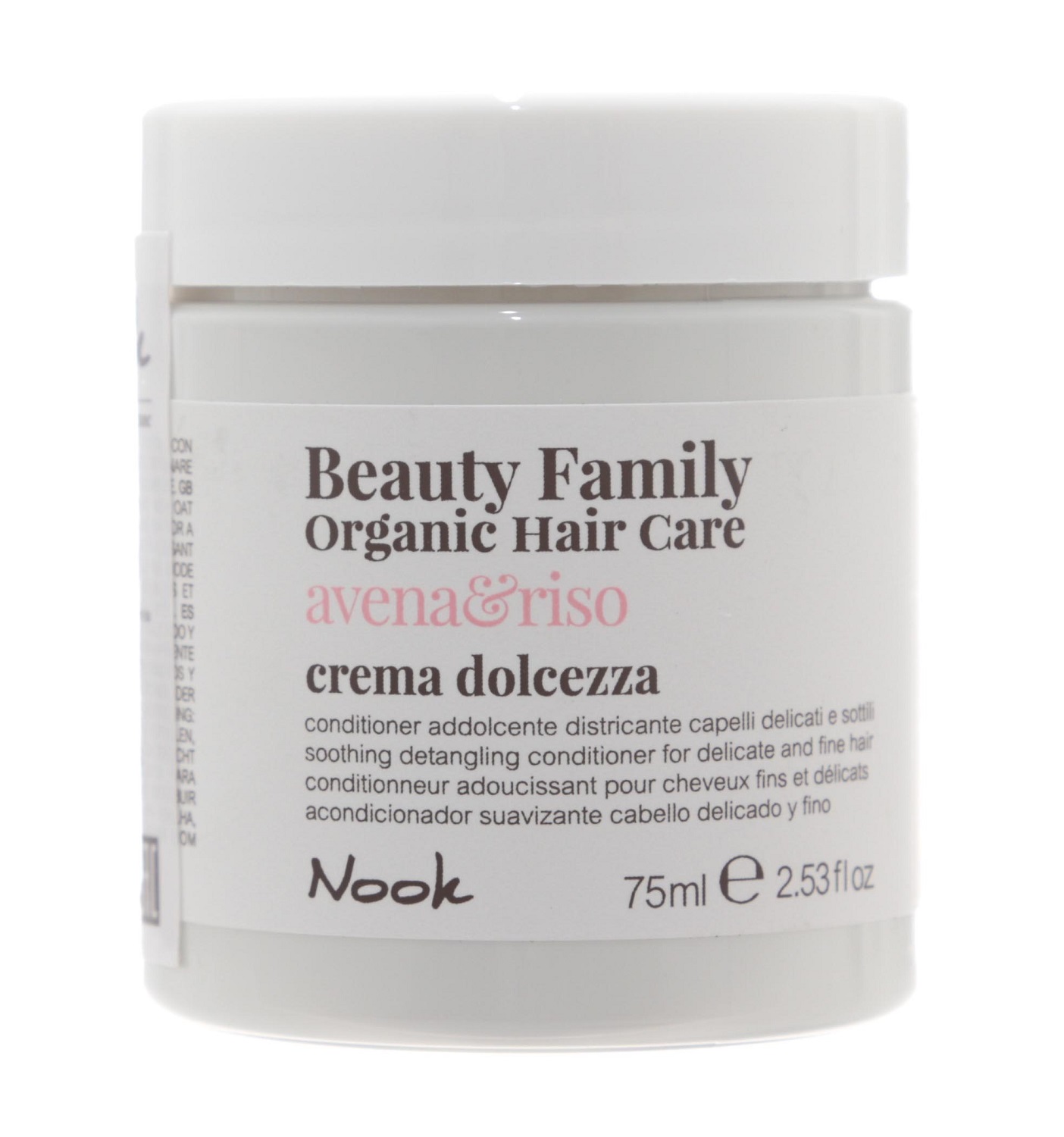 

Nook Успокаивающий крем-кондиционер для ломких и тонких волос Crema Dolcezza Avena&Riso, 75 мл (Nook, Beauty Family), Beauty Family