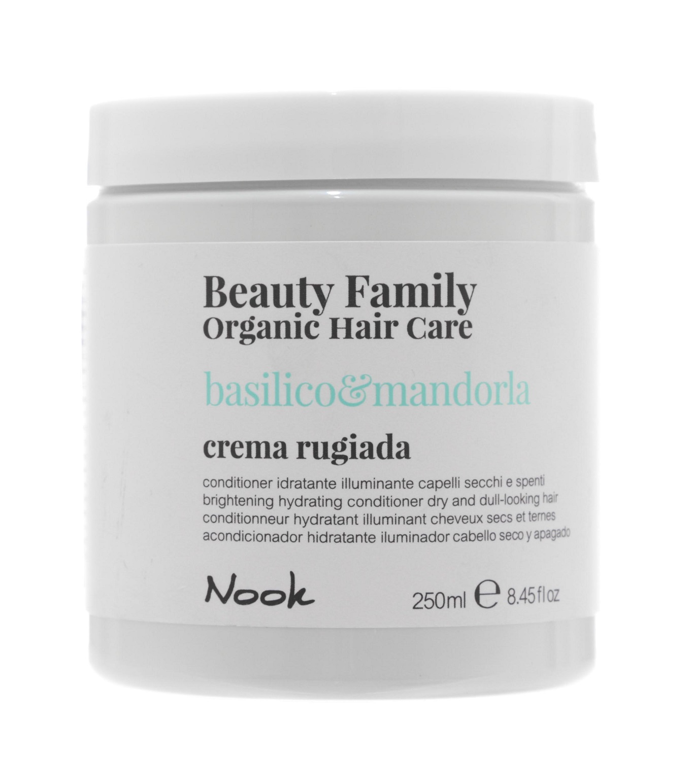 

Nook Крем-кондиционер для сухих и тусклых волос Crema Rugiada Basilico&Mandorla, 250 мл (Nook, Beauty Family), Beauty Family