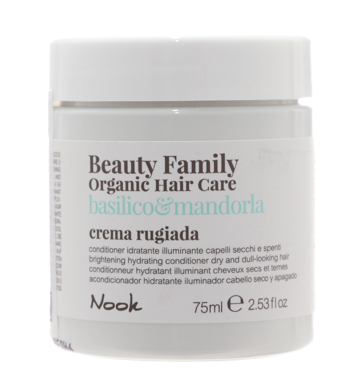 

Nook Крем-кондиционер для сухих и тусклых волос Crema Rugiada Basilico&Mandorla, 75 мл (Nook, Beauty Family), Beauty Family