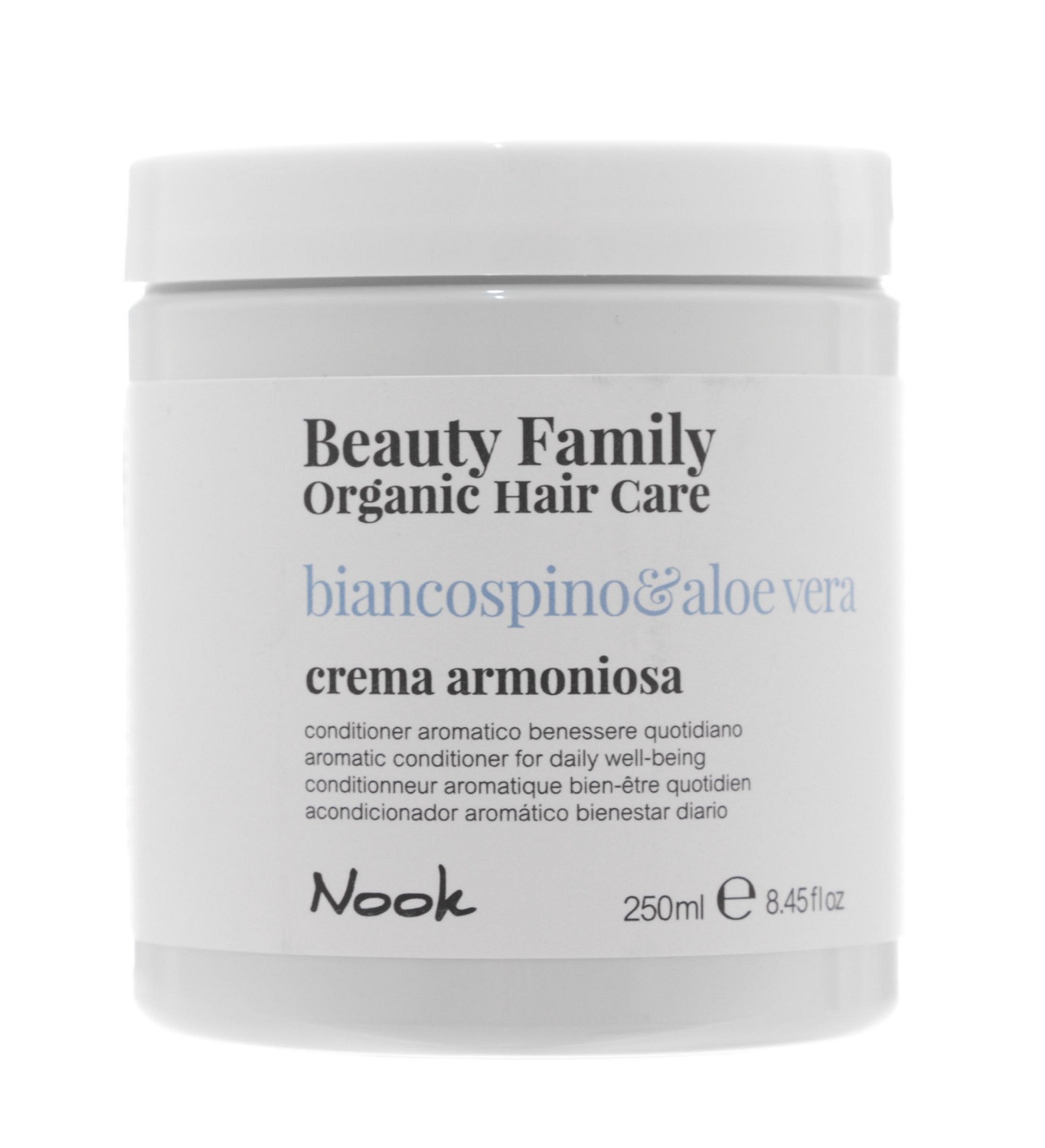 

Nook Крем-кондиционер для ежедневного ухода Crema Armoniosa Biancospino&Aloe Vera, 250 мл (Nook, Beauty Family), Beauty Family
