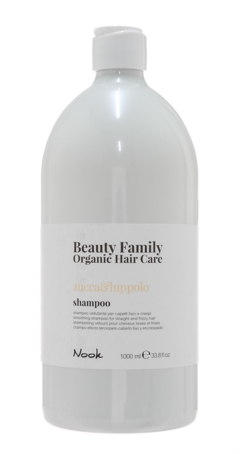 

Nook Разглаживающий шампунь для прямых и вьющихся волос Shampoo Zucca&Luppolo, 1000 мл (Nook, Beauty Family), Beauty Family