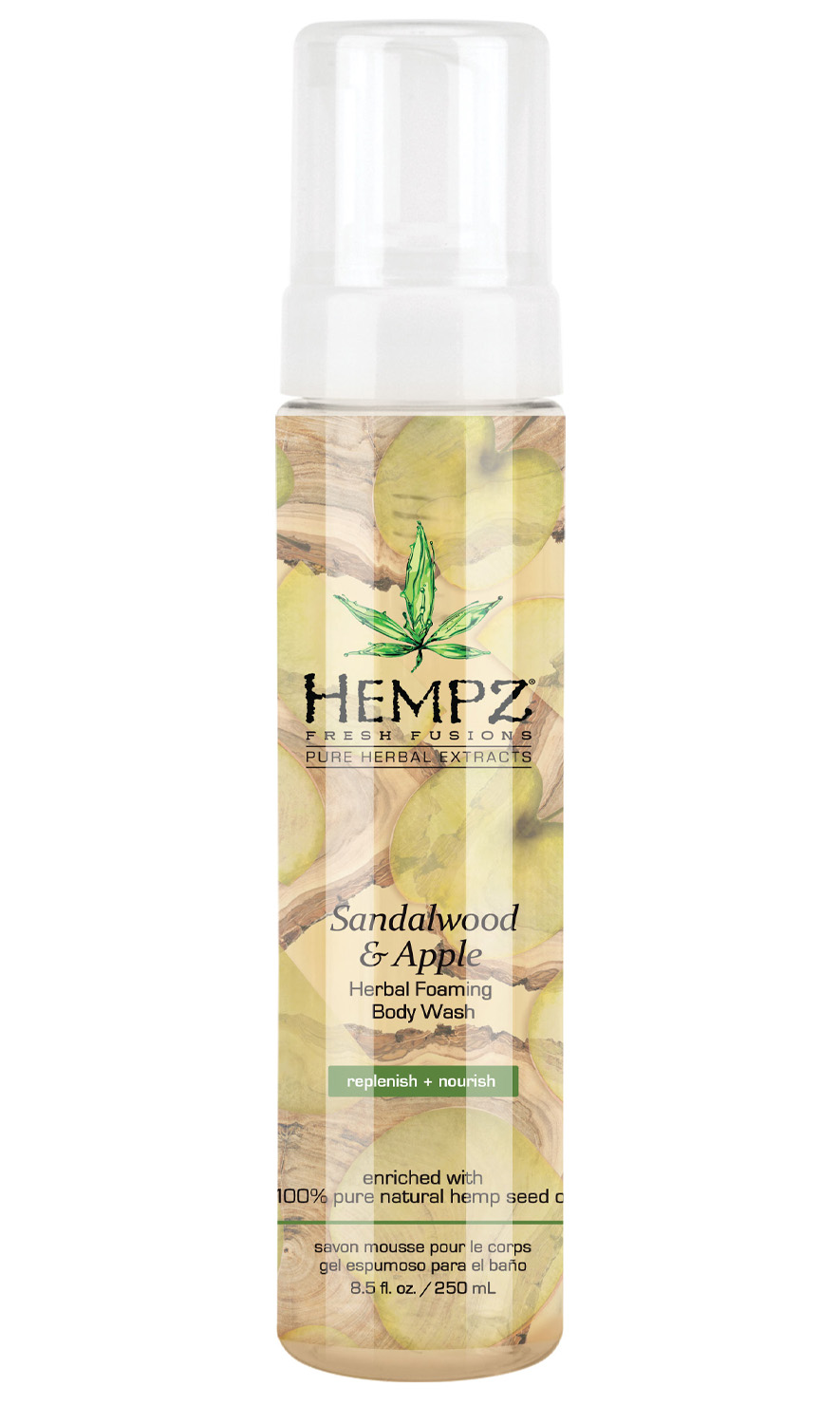 Hempz Гель-мусс для душа Sandalwood  Apple Herbal Foaming Body Wash, 250 мл (Hempz, Сандал и яблоко)