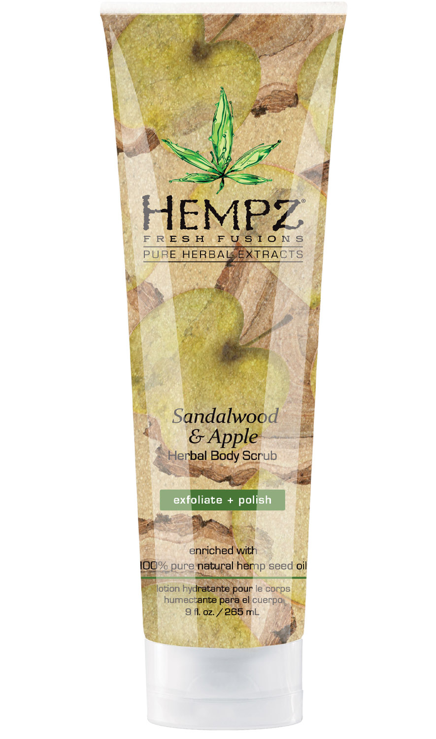 Хемпз Скраб для тела Sandalwood & Apple Herbal Body Scrub, 265 мл (Hempz, Сандал и яблоко) фото 0