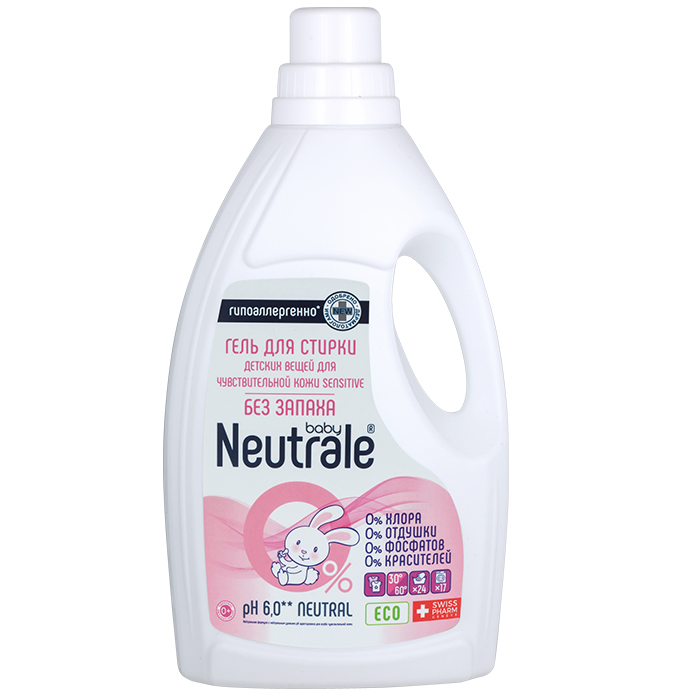 Купить Neutrale Гель для стирки детских вещей для чувствительной кожи Sensitive, 950 мл (Neutrale, Бытовые ECO-средства)