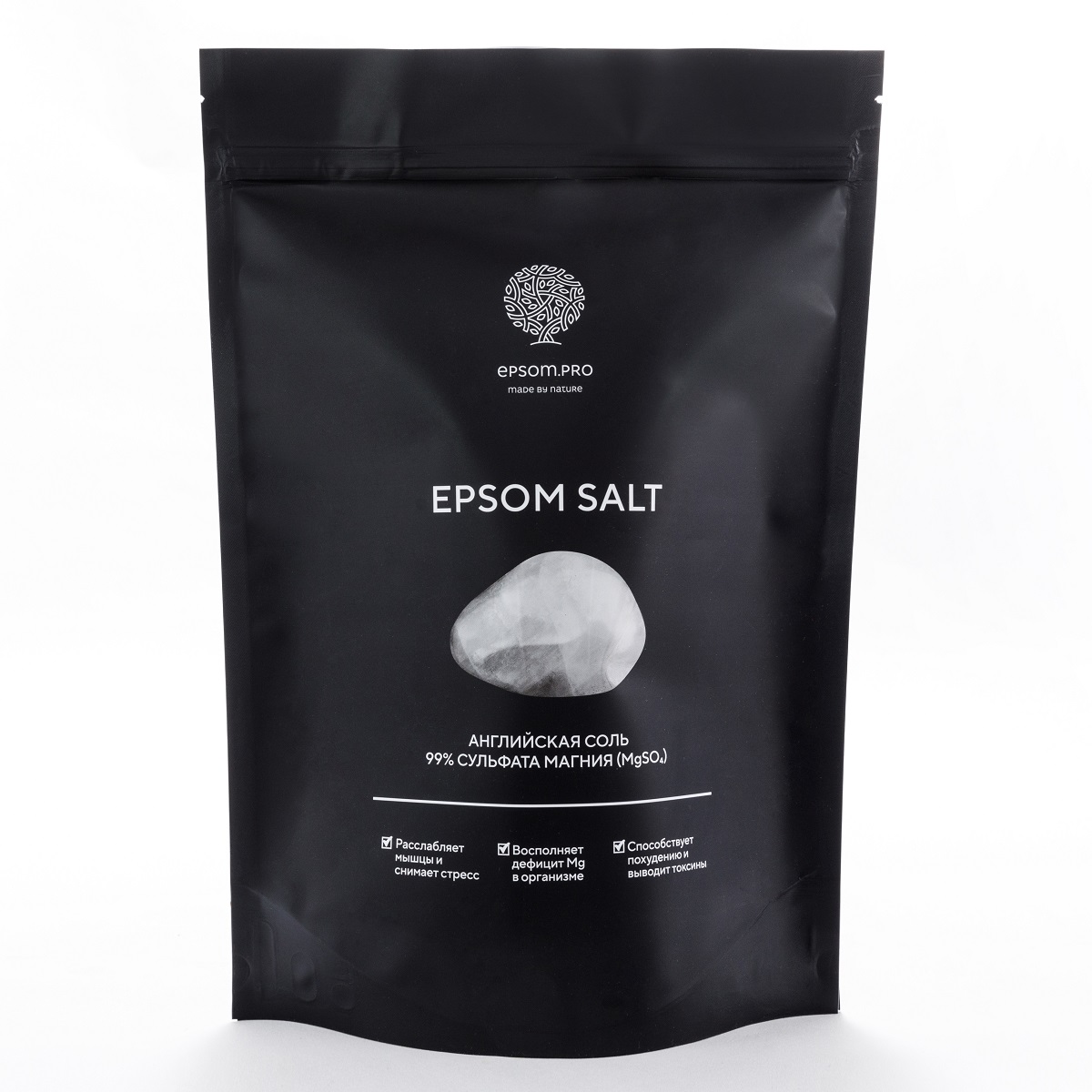Эпсом Английская соль Epsom Salt, 1 кг (Epsom.pro, Для ванны) фото 0