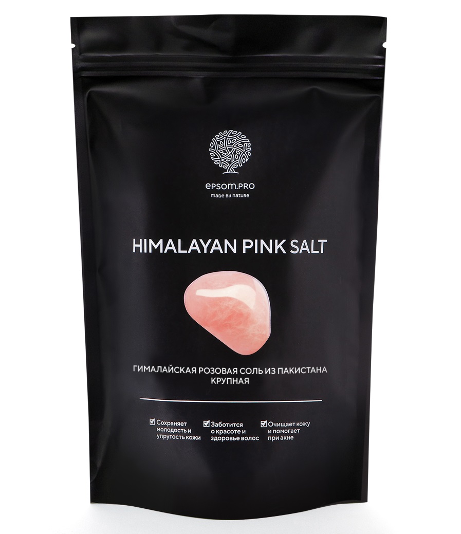 Salt of the Earth Розовая гималайская соль крупная 1 кг (Salt of the Earth, Для ванны)