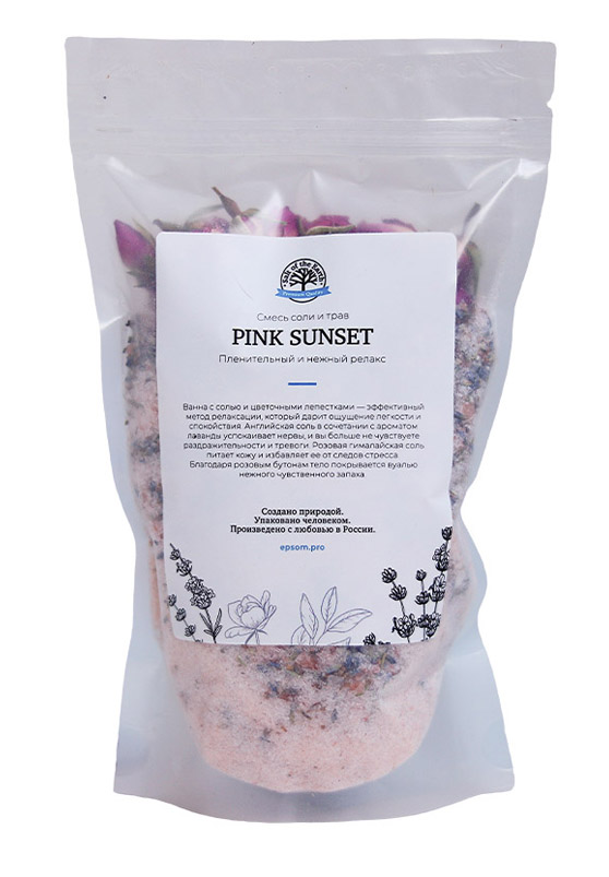 Эпсом Шиммер для ванной Pink Sunset, 400 г (Epsom.pro, Для ванны) фото 0