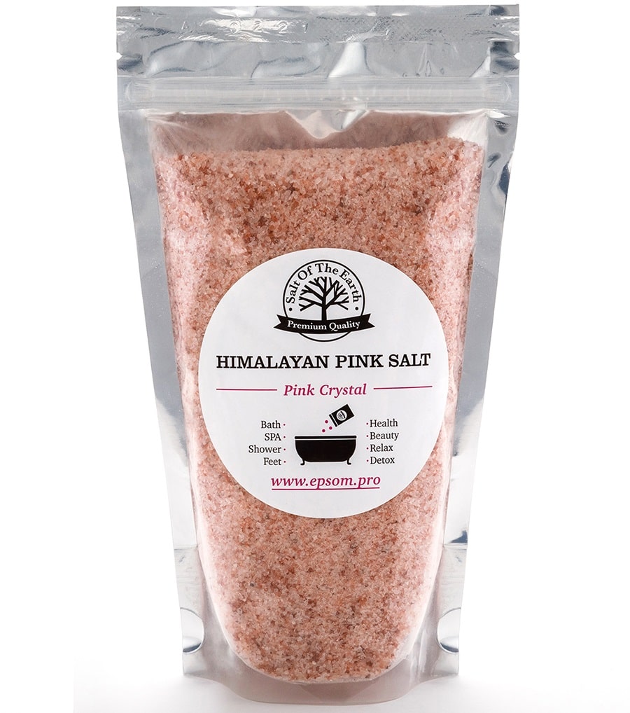 Epsom.pro Розовая гималайская соль мелкая Himalayan Pink Salt, 1 кг (Epsom.pro, Для ванны)