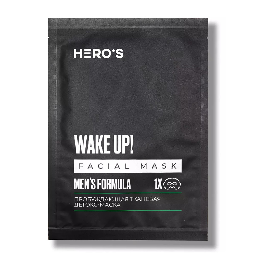 Океа Пробуждающая детокс тканевая маска Wake up!, 20 г (O'Care, Heros) фото 0