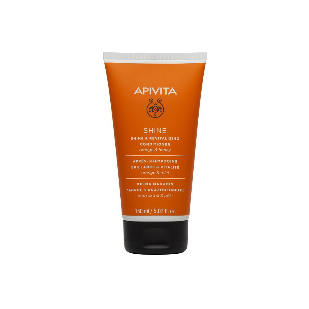 apivita экспресс маска для волос блеск и жизненная сила 20 мл пакет Apivita Кондиционер Блеск & жизненная сила с апельсином и медом, 150 мл (Apivita, Hair)