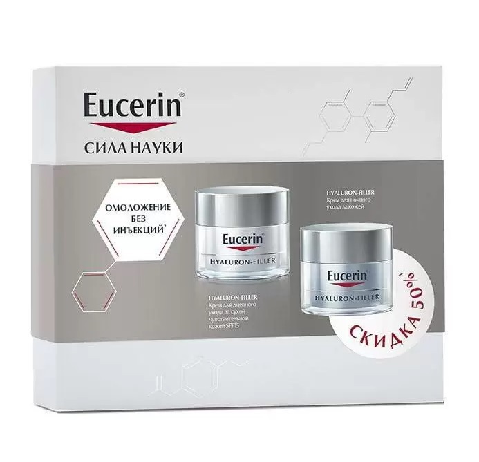 

Eucerin Набор для антивозрастного ухода Hyaluron-Filler, 1 шт (Eucerin, HYALURON-FILLER), HYALURON-FILLER