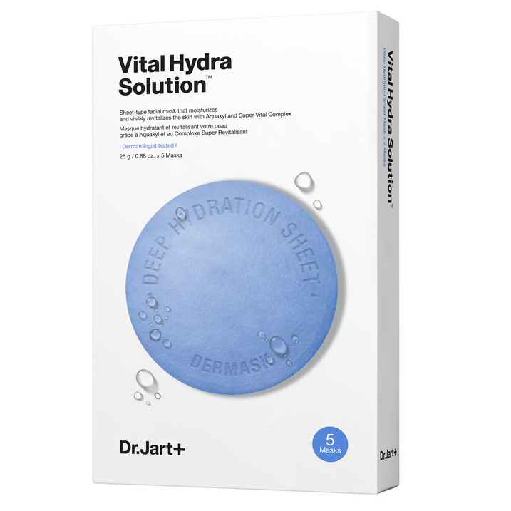 Dr. Jart+ Увлажняющая маска Капсулы красоты с гиалуроновой кислотой Hydra Vital Solution, 25 г х 5 шт (Dr. Jart+, Dermask)