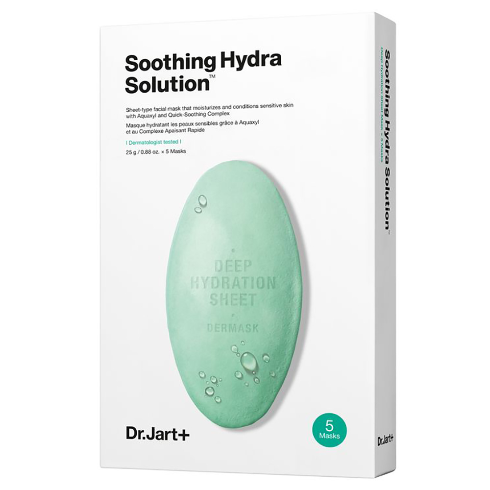 Dr. Jart+ Увлажняющая маска Капсулы красоты с алоэ вера Soothing Hydra Solution, 25 гр х 5 шт (Dr. Jart+, Dermask)