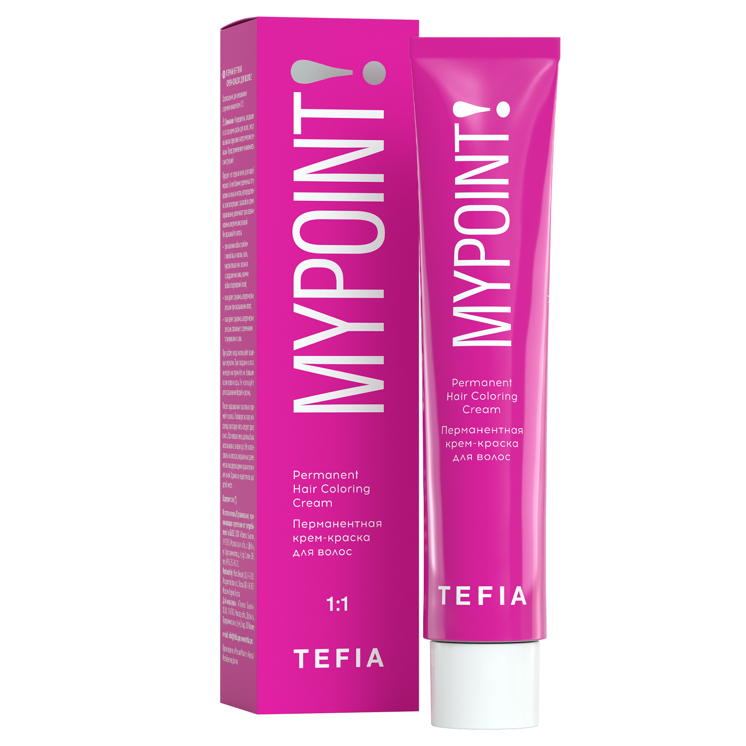 Tefia Перманентная крем-краска для волос, 60 мл (Tefia, MyPoint)
