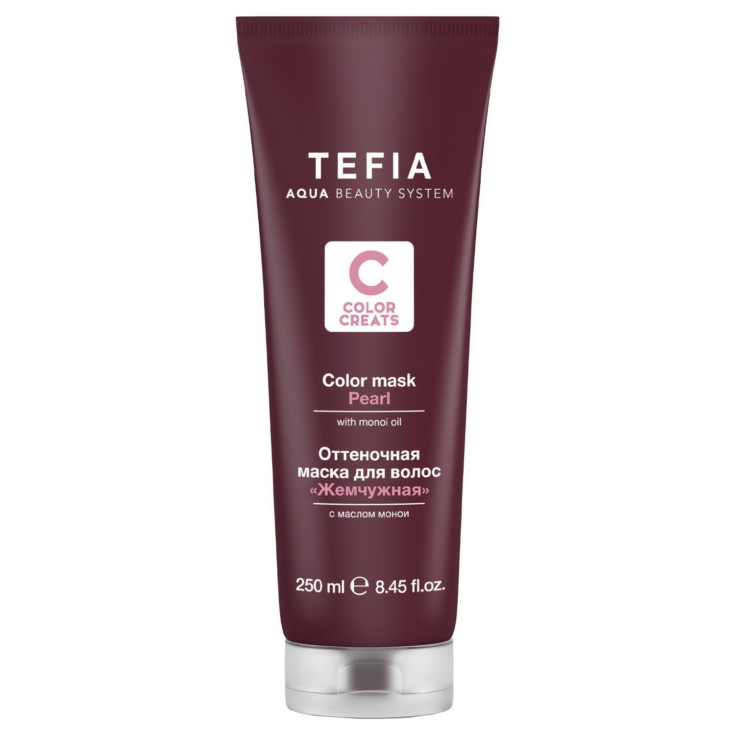 

Tefia Оттеночная маска для волос с маслом монои, жемчужная, 250 мл (Tefia, Color Creats), Color Creats