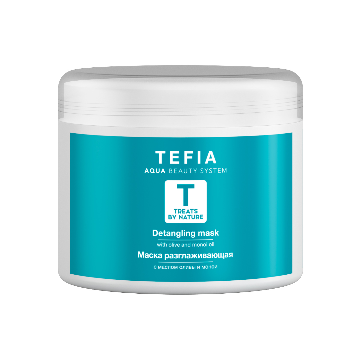 Тефия Маска разглаживающая с маслом оливы и монои, 500 мл (Tefia, Treats by Nature) фото 0