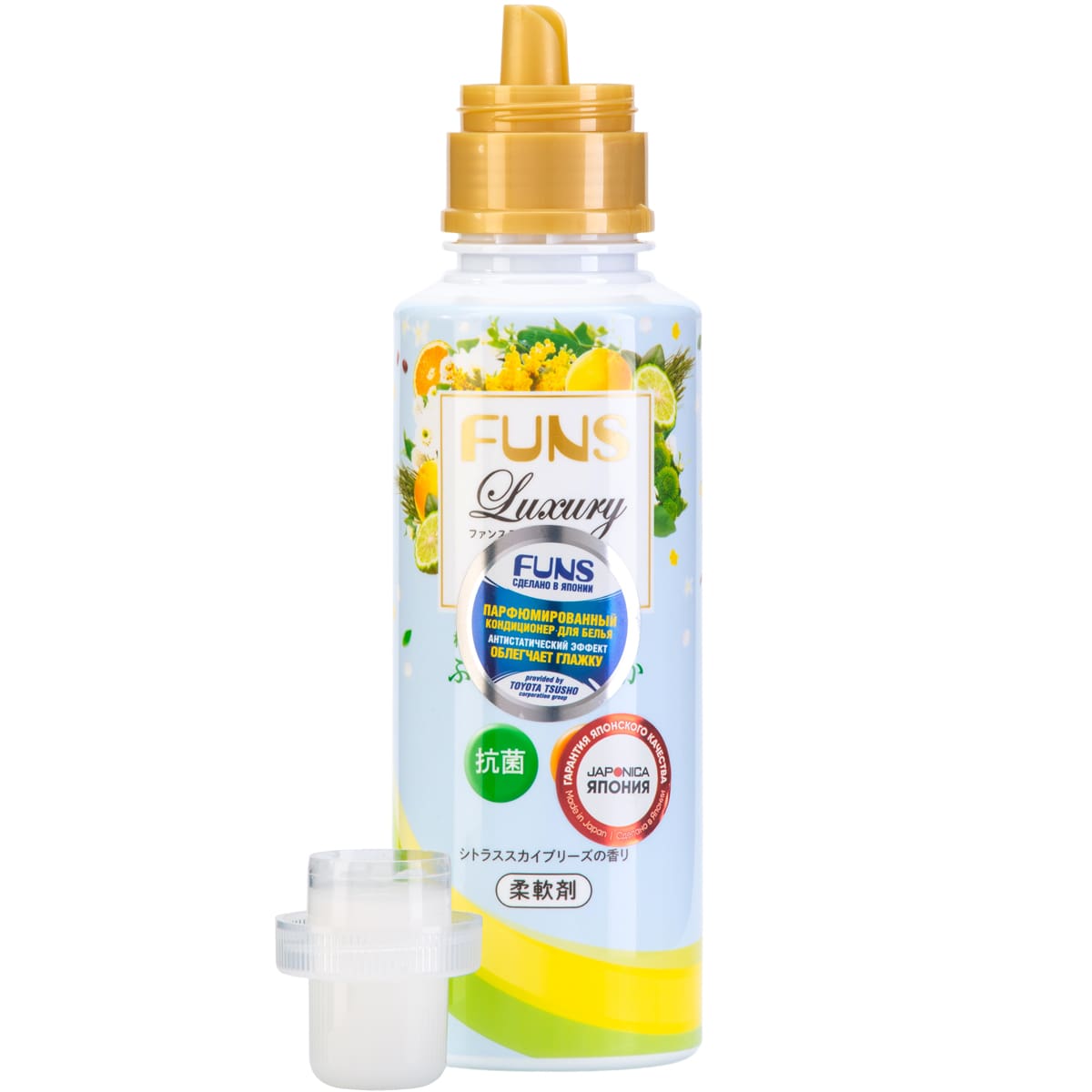 Фанс Кондиционер для белья с антибактериальным эффектом и ароматом цитруса, 600 мл (Funs, Для стирки) фото 2