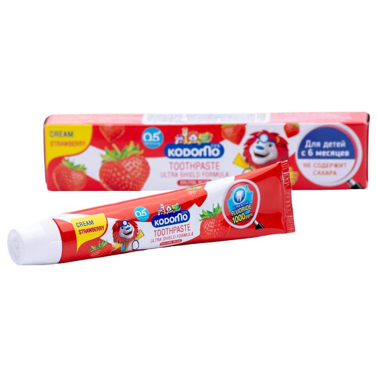 Лион Тайланд Зубная паста для детей с 6 месяцев с ароматом клубники, 40 г (Lion Thailand, Kodomo) фото 0