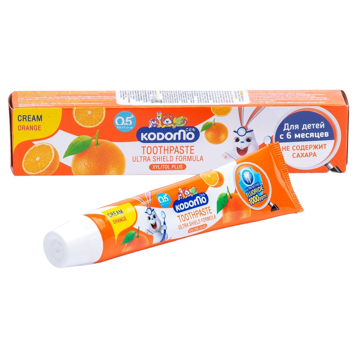 Lion Thailand Зубная паста для детей с 6 месяцев с ароматом апельсина, 40 г (Lion Thailand, Kodomo)