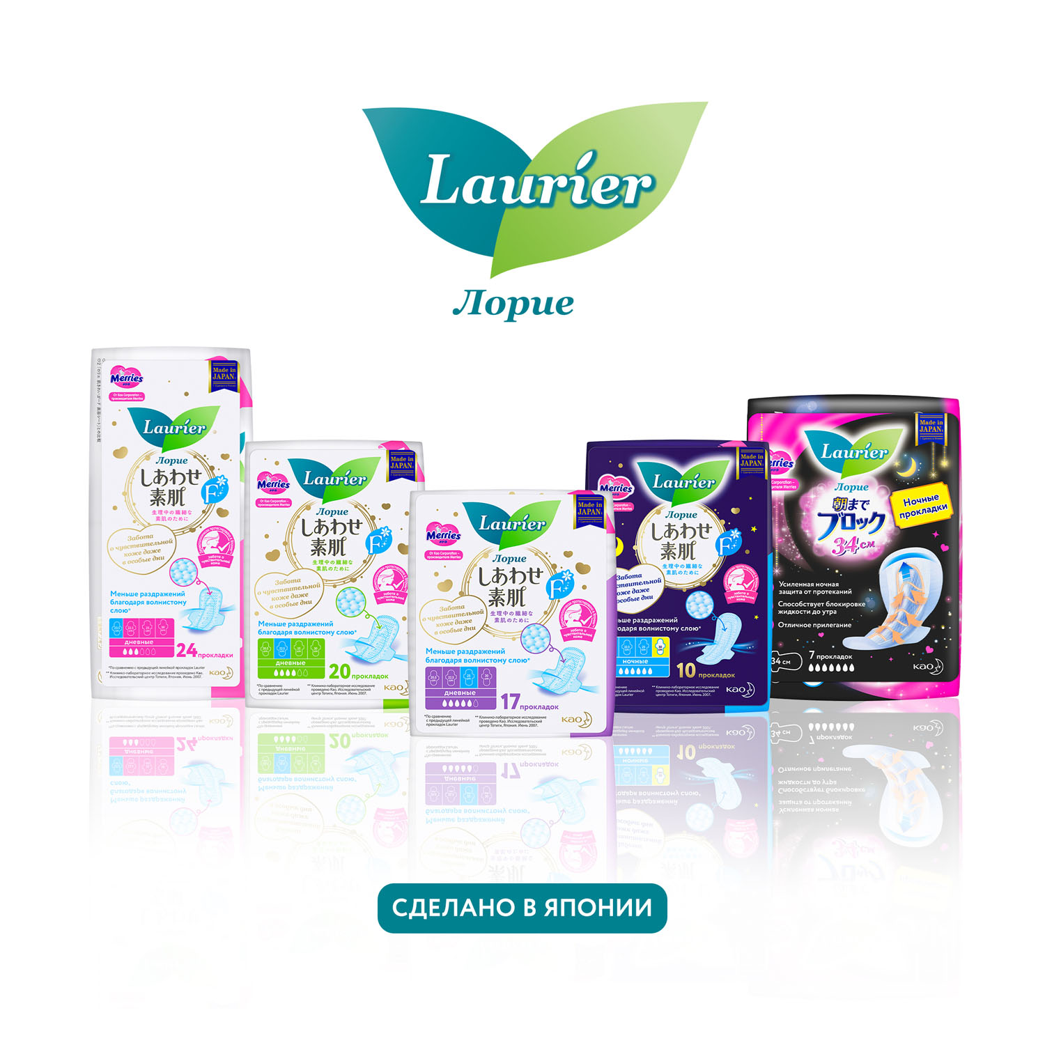 Лорие Женские дневные супертонкие прокладки с крылышками 5 капель размер L, 17 шт (Laurier, Гигиенические) фото 8