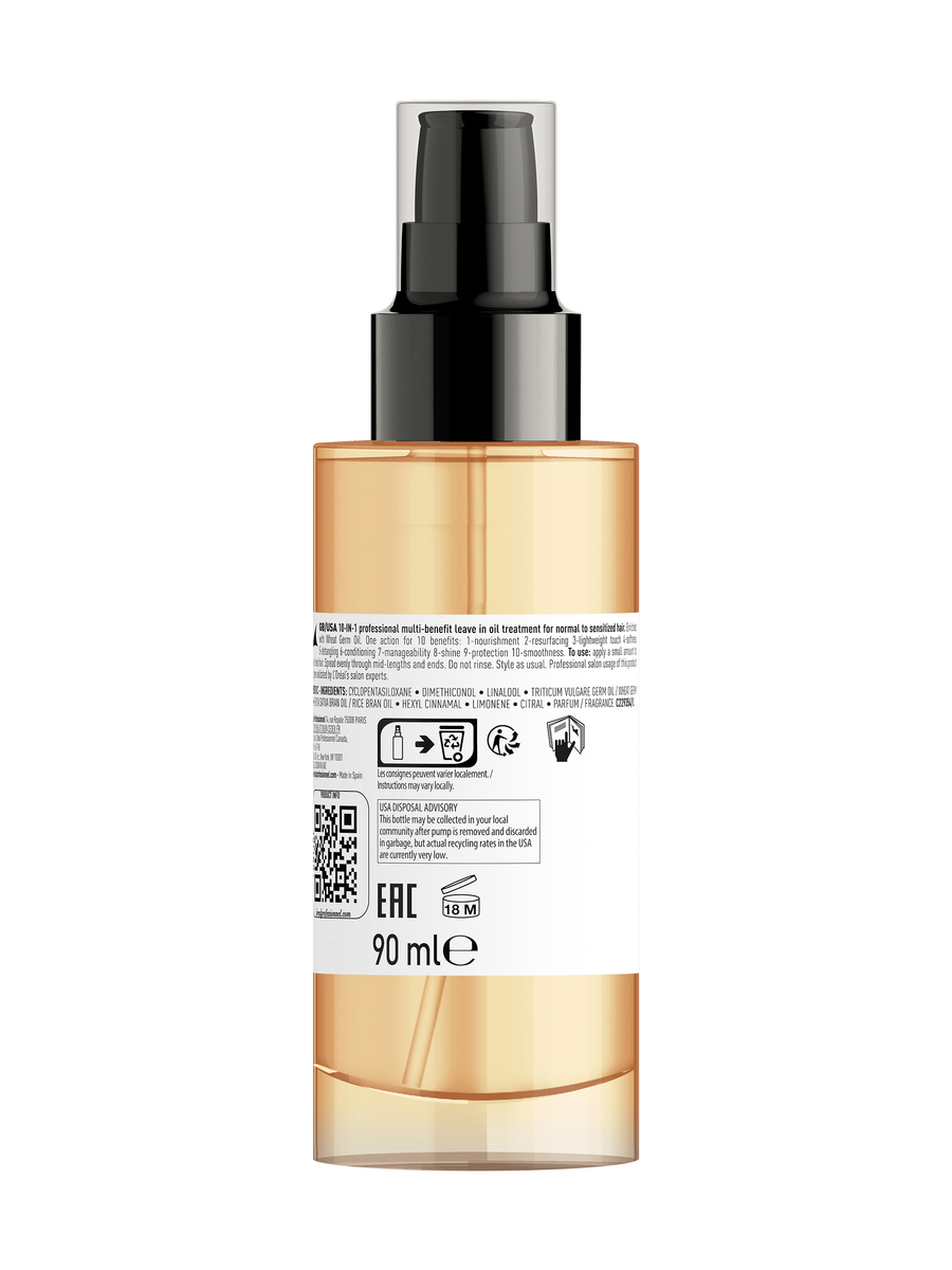 Лореаль Профессионель Масло 10 в 1 Absolut Repair Gold для восстановления поврежденных волос, 90 мл (L'oreal Professionnel, Serie Expert) фото 14