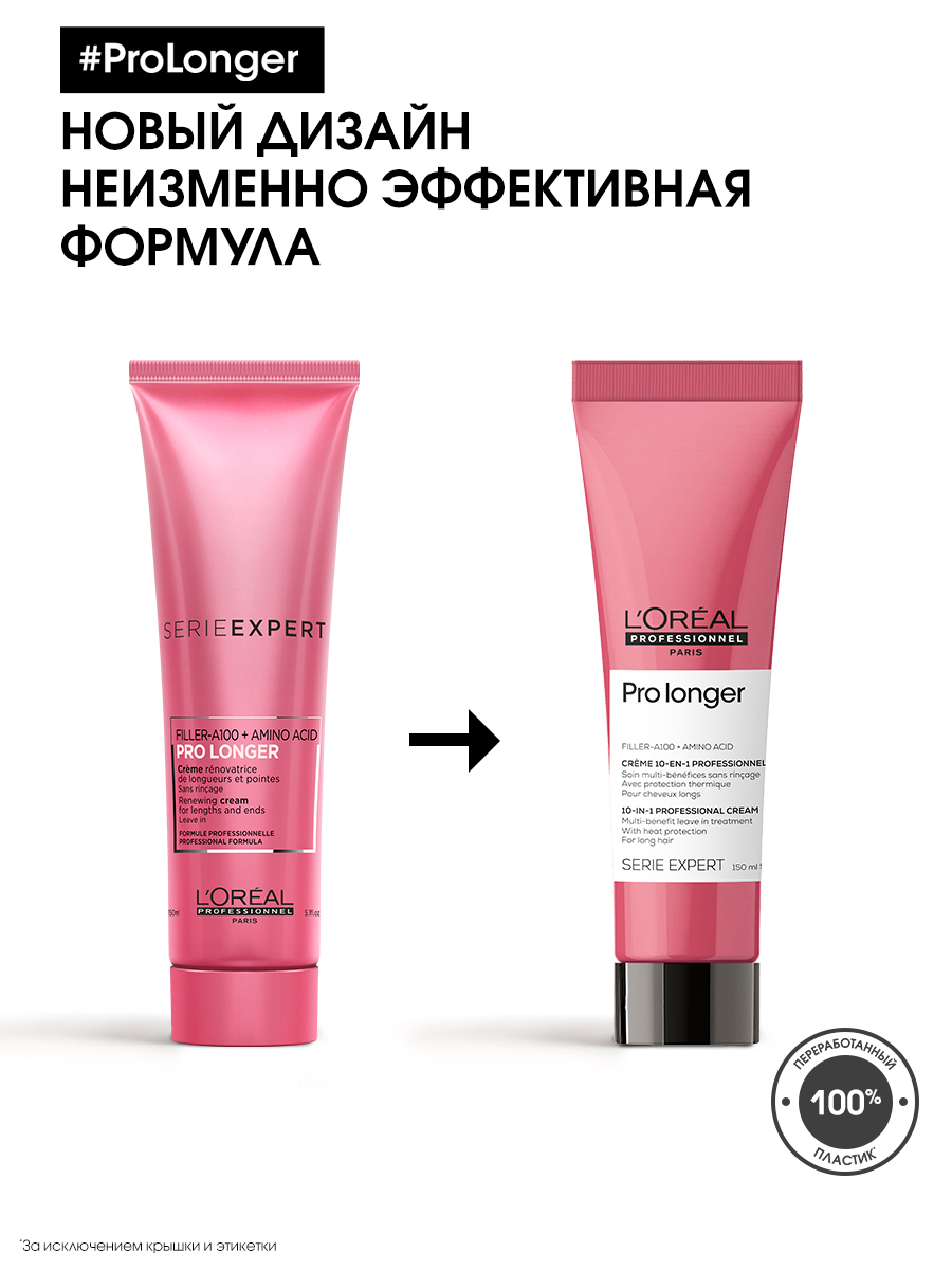 Лореаль Профессионель Термозащитный крем Pro Longer для длинных волос, 150 мл (L'oreal Professionnel, Serie Expert) фото 14