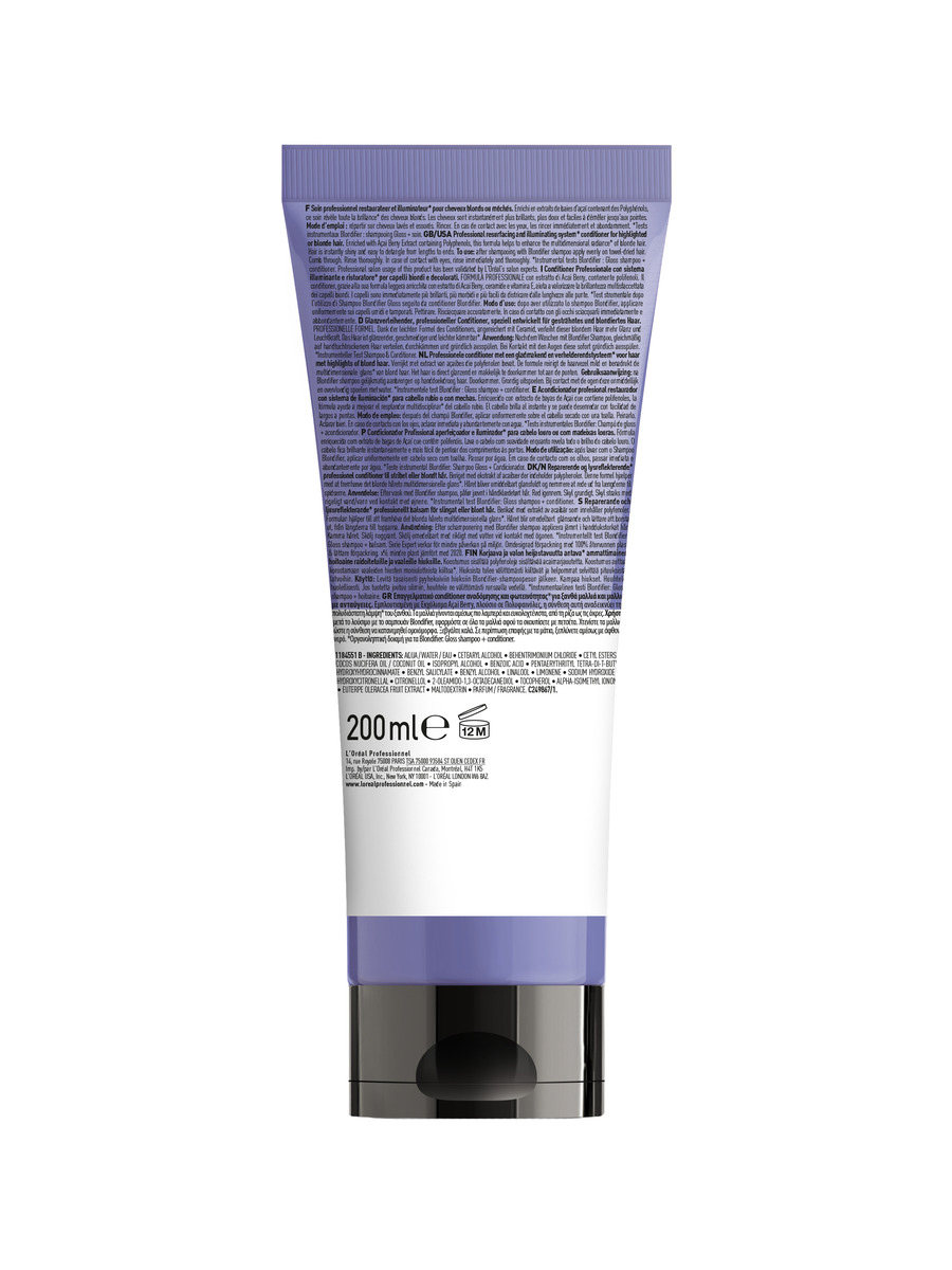 Лореаль Профессионель Кондиционер Blondifier Gloss для осветленных и мелированных волос, 200 мл (L'oreal Professionnel, Serie Expert) Лореаль Профессионель Кондиционер Blondifier Gloss для осветленных и мелированных волос, 200 мл (L'oreal Professionnel, Serie Expert) фото 12