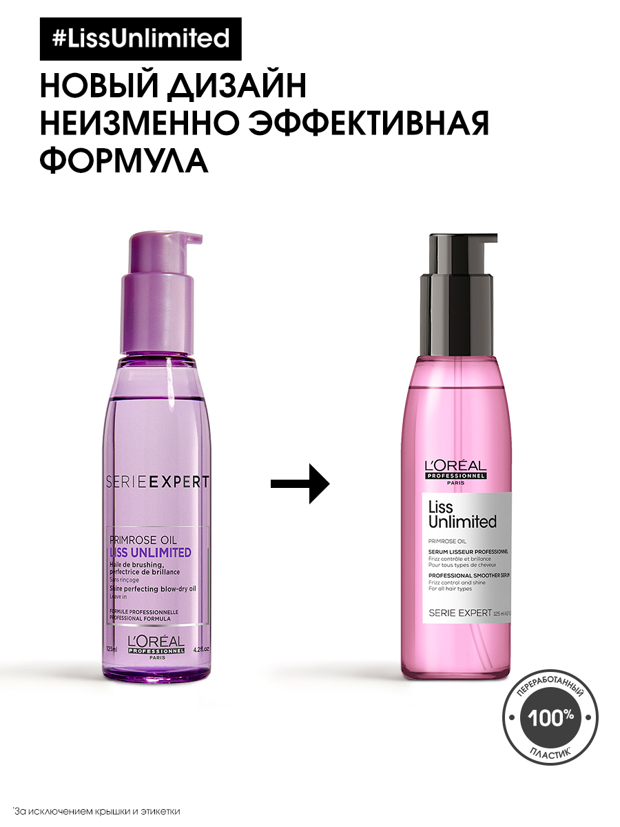 Лореаль Профессионель Разглаживающая сыворотка Liss Unlimited для сияния и защиты от влажности, 125 мл (L'oreal Professionnel, Serie Expert) фото 11