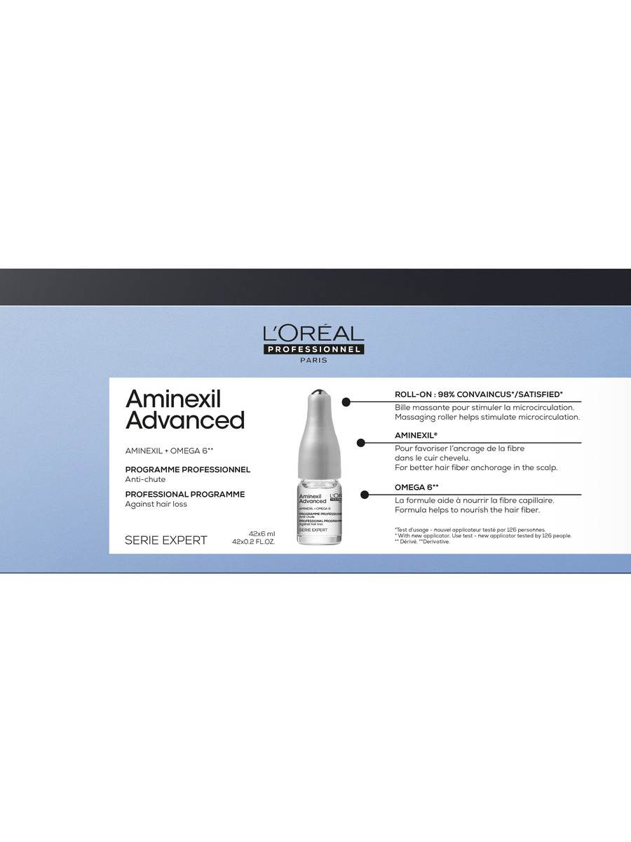 Лореаль Профессионель Лосьон в монодозах Aminexil Advanced от выпадения волос, 42 х 6 мл (L'oreal Professionnel, Serie Expert) фото 0