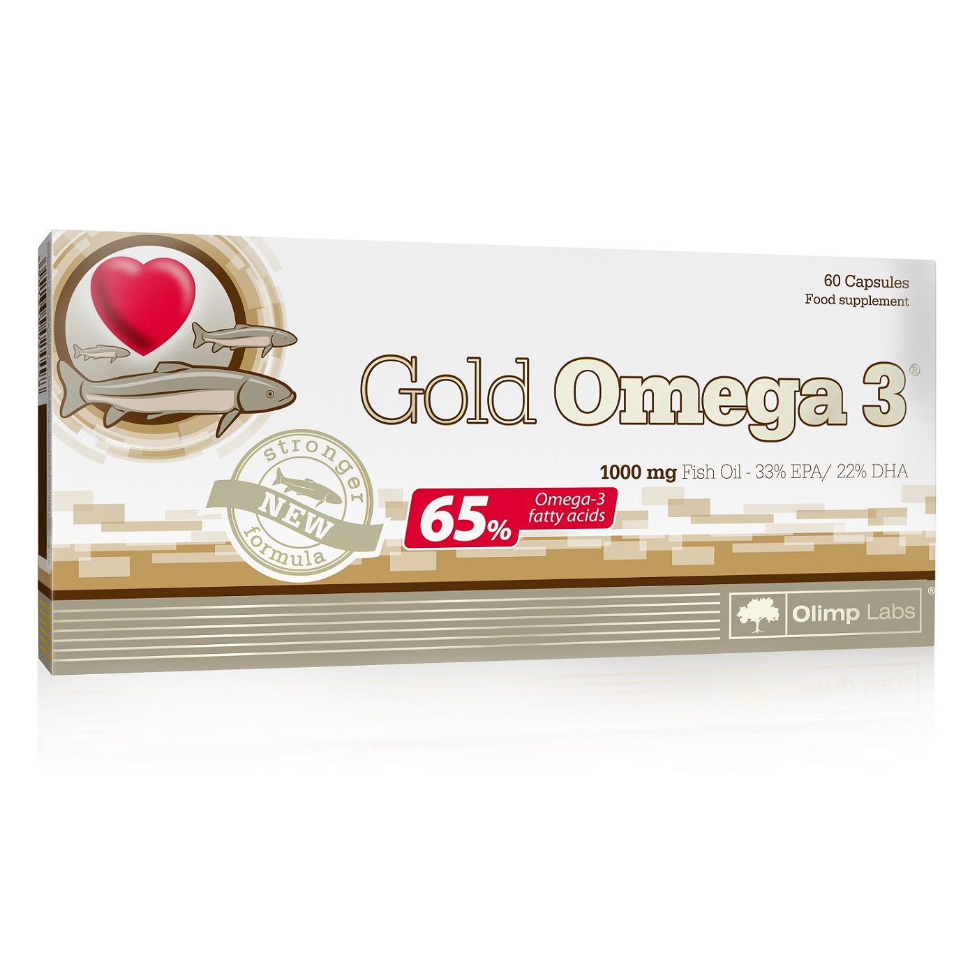 Олимп Лабс Gold Omega 3 биологически активная добавка к пище, 1260 мг, №60 (Olimp Labs, Сердечно-сосудистая  система) фото 0