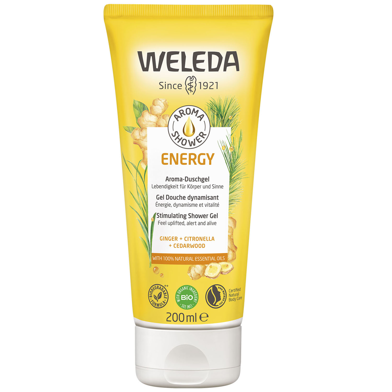 Weleda Гель для душа Energy, 200 мл (Weleda, Линия с имбирем) косметика для мамы weleda гель для душа energy 200 мл