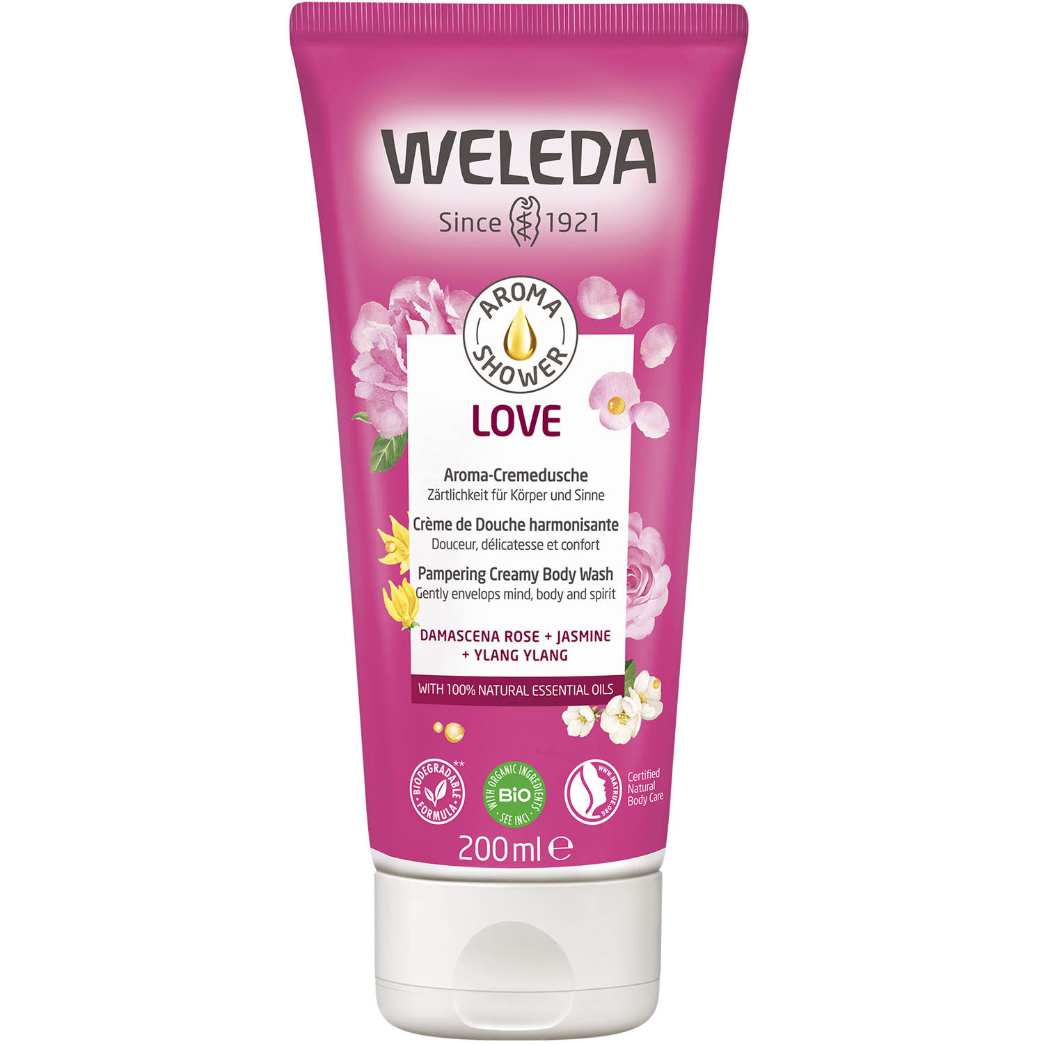 Weleda Гель для душа Love, 200 мл (Weleda, Розовая линия) косметика для мамы weleda гель для душа love 200 мл